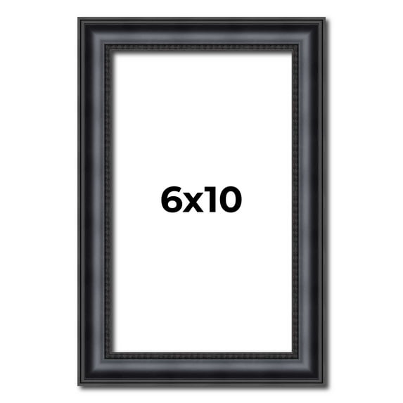 6x10 Frame Black Real Wood Picture Frame Width 1.25 inches | Interior Frame Depth 0.5 inches |