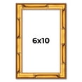 thumbnail image 1 of 6x10 Frame Gold Bamboo Solid Wood Picture Frame | 1 Inch Moulding Width | Interior Frame Depth 0.75, 1 of 8