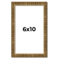 thumbnail image 1 of 6x10 Frame Gold Kingsley Distressed Solid Wood Picture Frame Width 0.75 Inches | Interior Frame, 1 of 8