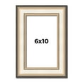 thumbnail image 1 of 6x10 Frame Gold Silver Plein Aire 2" Inch Wide Moulding Solid Wood Picture Frame | Modena, 1 of 8