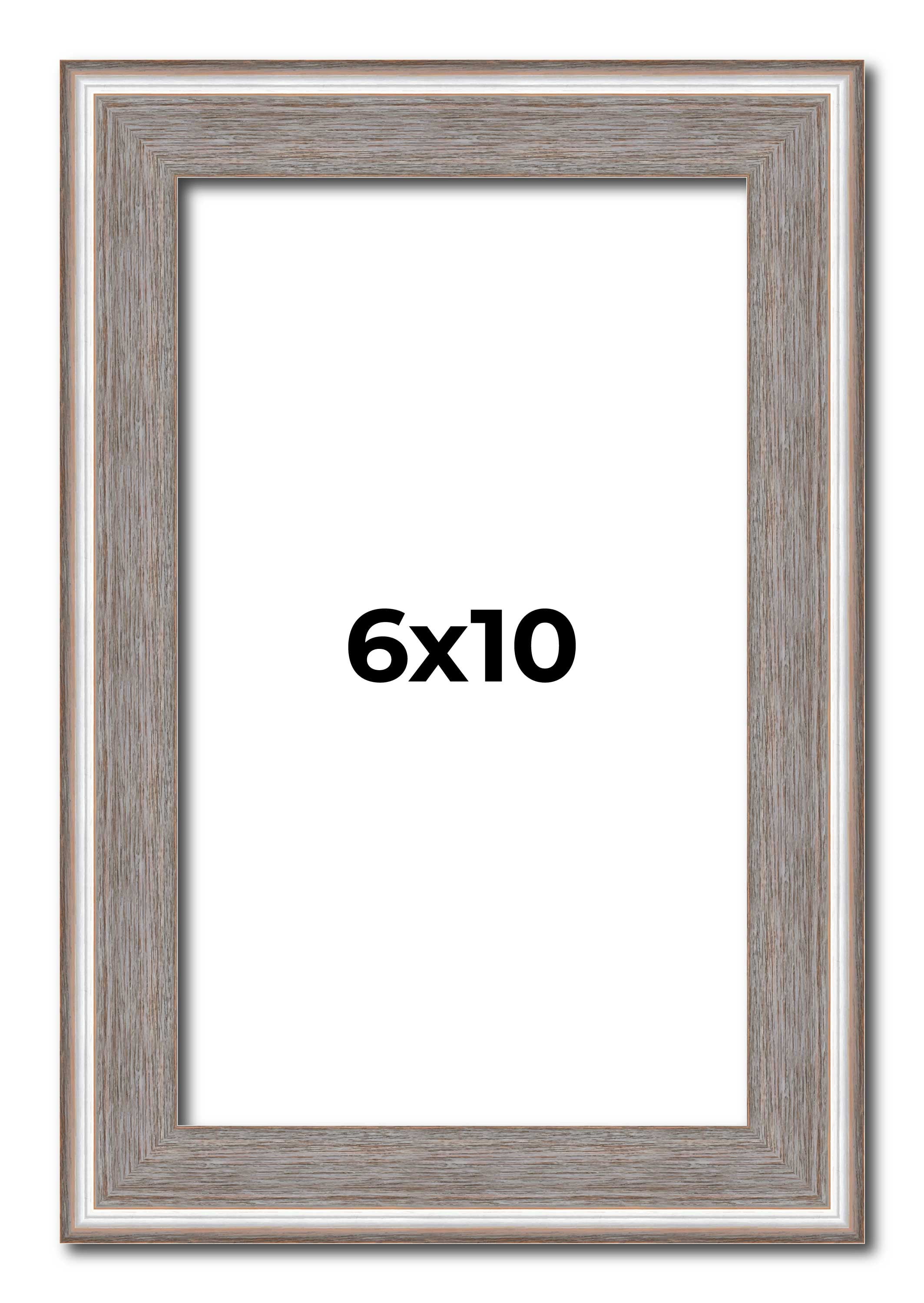 6x10 Frame Grey Real Wood Picture Frame Width 1.25 inches | Interior ...
