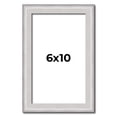 thumbnail image 1 of 6x10 Frame Silver Inner Slope Bevel Picture Frame | 1 Inch Moulding Width | 0.75 Inch Rabbet Depth, 1 of 8