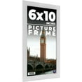 thumbnail image 1 of 6x10 Frame White Real Wood Picture Frame Width 0.75 inches | Interior Frame Depth 0.5 inches |, 1 of 8