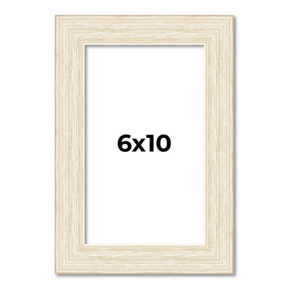 6x10 Frame White Real Wood Picture Frame Width 1.5 inches | Interior Frame Depth 0.5 inches | Barn
