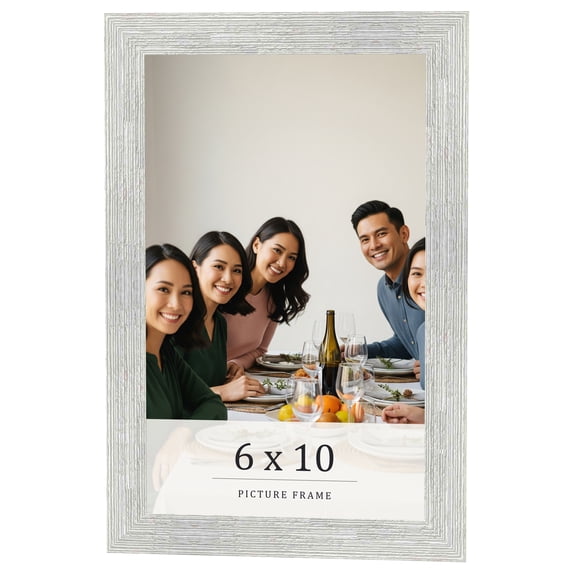 6x10 Frame White Real Wood Picture Frame Width 1.5 inches | Interior Frame Depth 0.5 inches | Barn