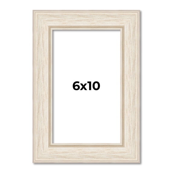 6x10 Frame White Real Wood Picture Frame Width 1.75 inches | Interior Frame Depth 0.5 inches |