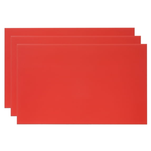 Uxcell Anodized Aluminum Sheet Metal, Laser Plates Engraving Blanks Rectangle for Crafting DIY House Laser Engraving Red 6x10 inch 3Pcs