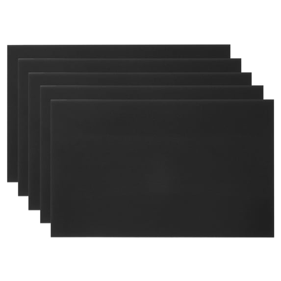 Uxcell Anodized Aluminum Sheet Metal, Laser Plates Engraving Blanks Rectangle for Crafting DIY House Laser Engraving Black 6x10 inch 5Pcs