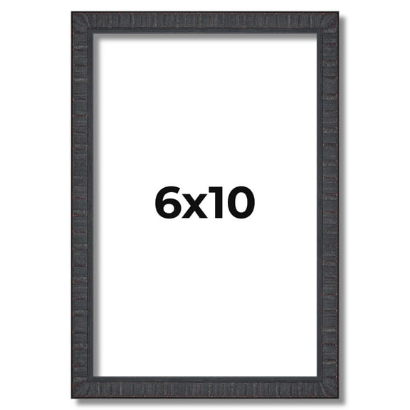 6x10 Rustic Brown Real Wood Picture Frame Width 0.75 inches | Interior Frame Depth 0.5 inches |