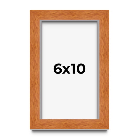 6x10 Shadow Box Frame Brown | 0.875 Inches Deep Real Wood Contemporary Shadowbox Display Frame | UV
