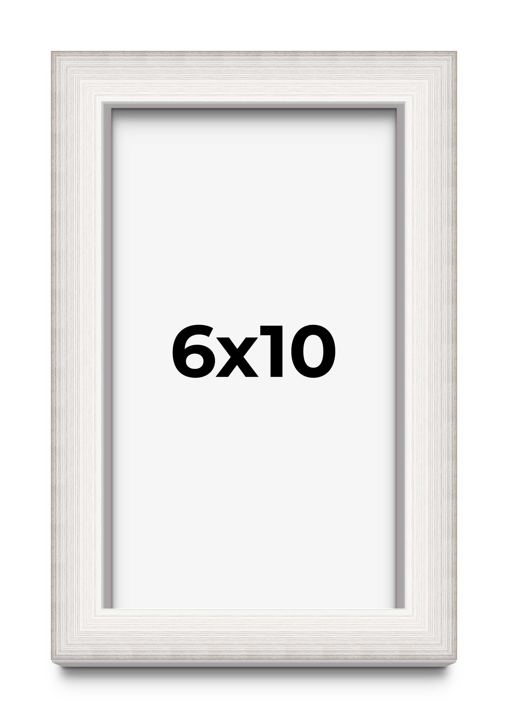 6x10 Shadow Box Silver Brushed Striped Display Frame | 1.625 Inches ...
