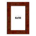thumbnail image 1 of 6x10 Walnut Brown Veneer Real Wood Picture Frame Width 1.75 inches | Interior Frame Depth 0.5, 1 of 8