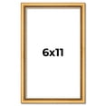 thumbnail image 1 of 6x11 Frame Beaded Gold Solid Wood Picture Frame | 0.75 Inches Moulding Width | Liscio Oro, 1 of 8