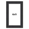 thumbnail image 1 of 6x11 Frame Black Real Wood Picture Frame Width 1.25 Inches | Interior Frame Depth 0.5 Inches |, 1 of 8