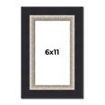 thumbnail image 1 of 6x11 Frame Black Real Wood Picture Frame Width 2.25 Inches | Interior Frame Depth 0.5 Inches |, 1 of 8