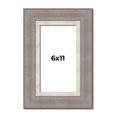 thumbnail image 1 of 6x11 Frame Grey Real Wood Picture Frame Width 2.75 Inches | Interior Frame Depth 0.5 Inches | Linus, 1 of 8