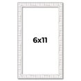 thumbnail image 1 of 6x11 Frame White Scuffed Rustic Solid Wood Picture Frame | 0.75 Inch Moulding Width| Includes UV, 1 of 8