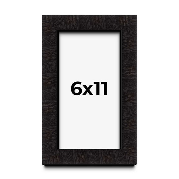 6x11 Shadow Box Black Solid Wood Display Picture Frame | 1 Inch Rabbet Depth | | 1.375 Inch