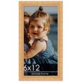 thumbnail image 1 of 6x12 Natural Modern Bamboo Picture Frame - UV Acrylic, Foam Board Backing, Hanging Hardware, 1 of 9