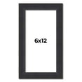 thumbnail image 1 of 6x12 Frame Black Real Wood Picture Frame Width 1.25 Inches | Interior Frame Depth 0.5 Inches |, 1 of 8