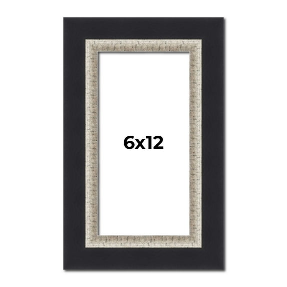 6x12 Frame Black Real Wood Picture Frame Width 2.25 Inches | Interior Frame Depth 0.5 Inches |