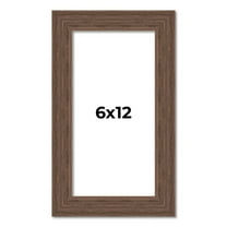 6x12 Frame Brown Farmhouse Solid Wood Picture Frame Width 1.5 Inches | Interior Frame Depth 0.5