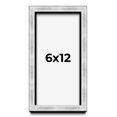 thumbnail image 1 of 6x12 Frame Brushed Silver Solid Wood Picture Frame | 0.75 Inch Moulding Width | Rabbet Depth 0.75, 1 of 5