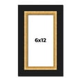 thumbnail image 1 of 6x12 Frame Gold Real Wood Picture Frame Width 2.25 Inches | Interior Frame Depth 0.5 Inches |, 1 of 8