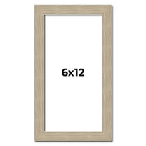6x12 Frame Grey Solid Wood Picture Frame Width 1 Inches | Interior Frame Depth 0.5 Inches |