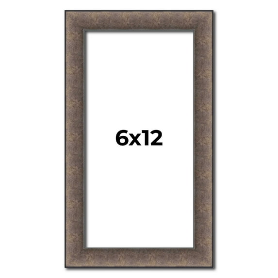 6x12 Frame Silver Real Wood Picture Frame Width 1.25 Inches | Interior Frame Depth 0.5 Inches |