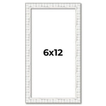 6x12 Frame White Real Wood Picture Frame Width 0.75 inches | Interior Frame Depth 0.5 inches |