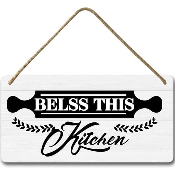 6x12 IN Funny Kitchen Decor, Decorative Hanging Wood Plaque for Wall,Farmhouse Wood Sign, Kitchen Wall Decor Art, Home Kitchen Housewarming Gifts