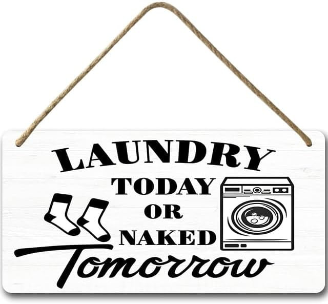 6x12 IN Vintage Laundry Room Decorative Wall Sign,Home Family