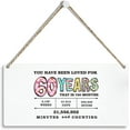 thumbnail image 1 of 6x12 Inch Funny 60Th Birthday Gifts For Women Wood Sign, 60 Year Old Birthday Gifts For Home Door Decorations Wall Hanging Decor, 60Th Birthday Party Decorations For Woman, 1 of 5