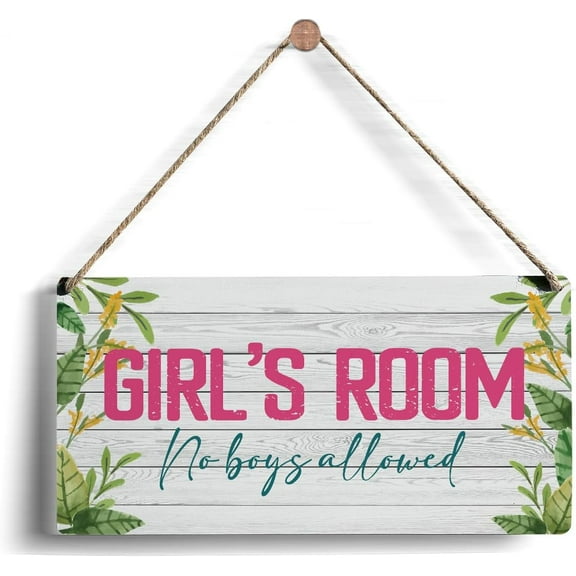 6x12 Inch Girls Room Decor Farmhouse Wall Hanging Decor For Home Nursery Girls Door Sign Bedroom Front Door Living Room Office Kitchen Bathroom Garage Entryway Hallway Rustic Wood Sign