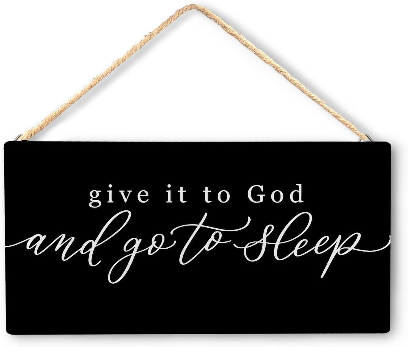 Religiöses Blechschild „Give It To God And Go To Sleep“ – 30x15 Cm, Vintage-Deko