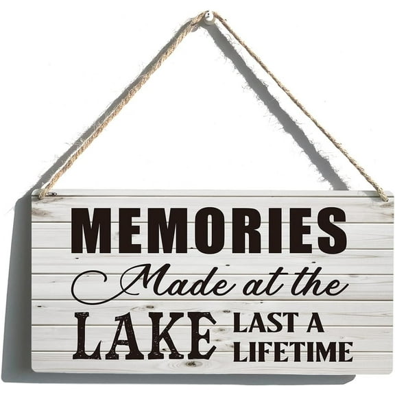 6x12 Inch Lake House Sign Farmhouse Memories Made At The Lake Wooden Hanging Sign Rustic Retro Wall Art Decor Home Decorationes