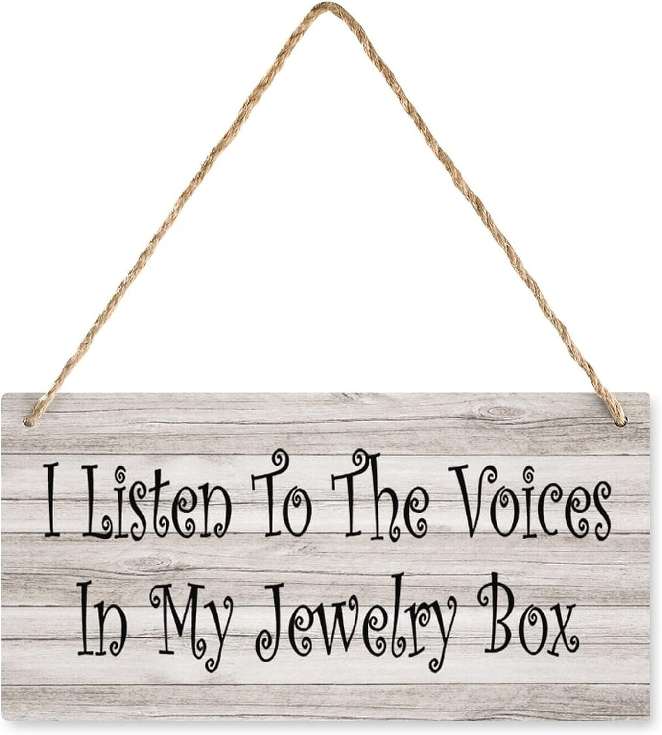 6x12 Inch Wooden Hanging Wall Art Positive Quotes I Listen To The