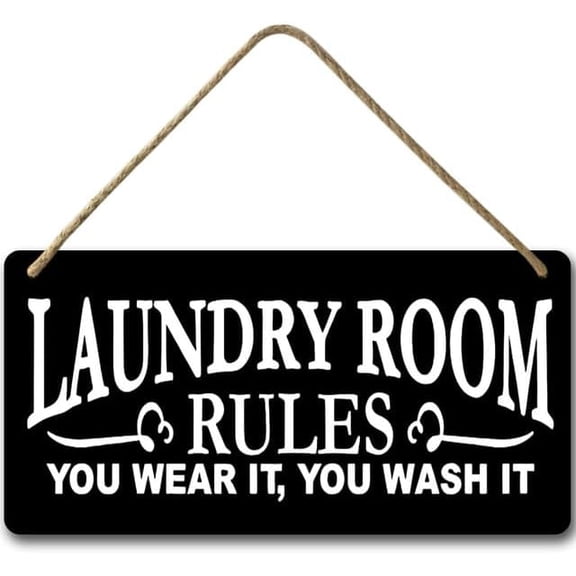 6x12 IN Laundry Room Rules You Wear It You Wash It Laundry Room Rules Sign,Home Laundry Room Bathroom Decor,Farmhouse Housewarming Gifts Table Centerpiece