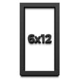 thumbnail image 1 of 6x12 Shadow Box Frame Black | 1 inches Deep Real Wood Contemporary Shadowbox Display Frame | UV, 1 of 8