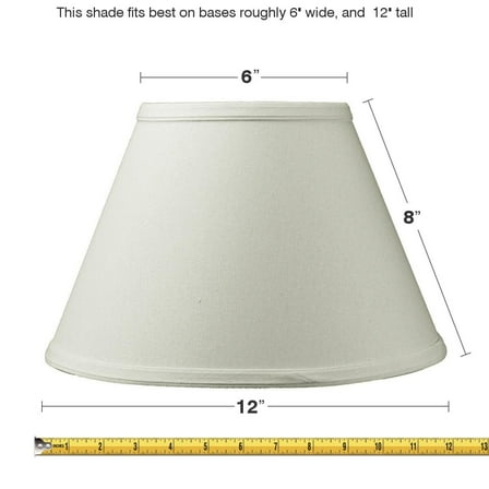 6x12x8 THREADED UNO Downbridge Lampshade Light Oatmeal