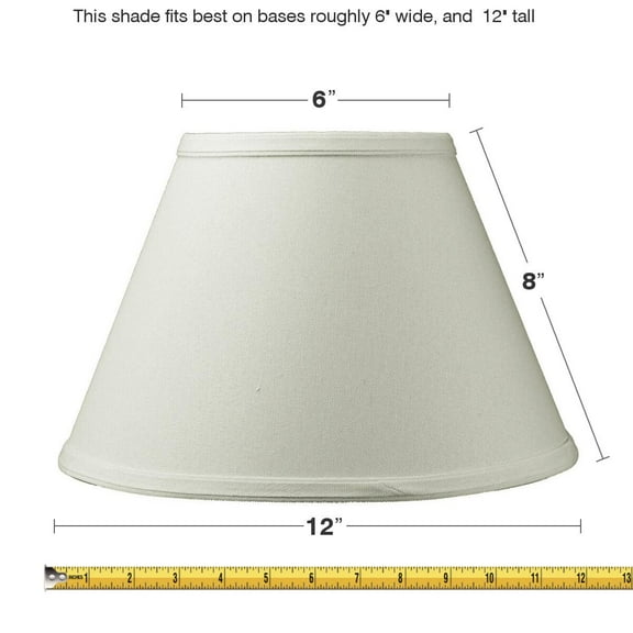 6x12x8 THREADED UNO Downbridge Lampshade Light Oatmeal