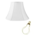thumbnail image 1 of 6x12x9" CLIP-ON FITTER White Shantung Bell Lampshade, 1 of 5