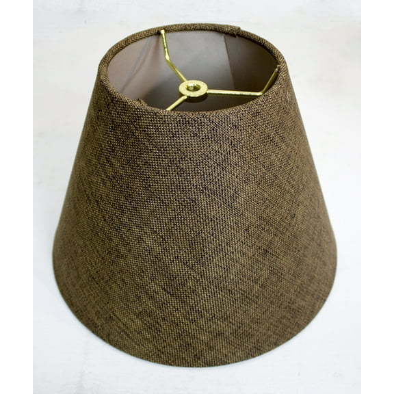 6x12x9 Hard Back Empire Lamp Shade - Chocolate Burlap