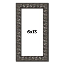 6x13 Frame Black-Brown Medieval Solid Wood Picture Frame | 1.5 Inch Moulding Width | Gotham Beveled
