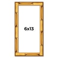 thumbnail image 1 of 6x13 Frame Gold Bamboo Solid Wood Picture Frame | 1 Inch Moulding Width | Interior Frame Depth 0.75, 1 of 8