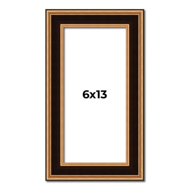 6x13 Frame Gold Brown Plein Air Vintage Solid Wood Picture Frame | 1.75 Inches Moulding Width |