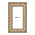 thumbnail image 1 of 6x13 Frame Ornate Silver Beaded Solid Wood Picture Frame Width 2.5 Inches | Interior Depth 1 Inches, 1 of 8