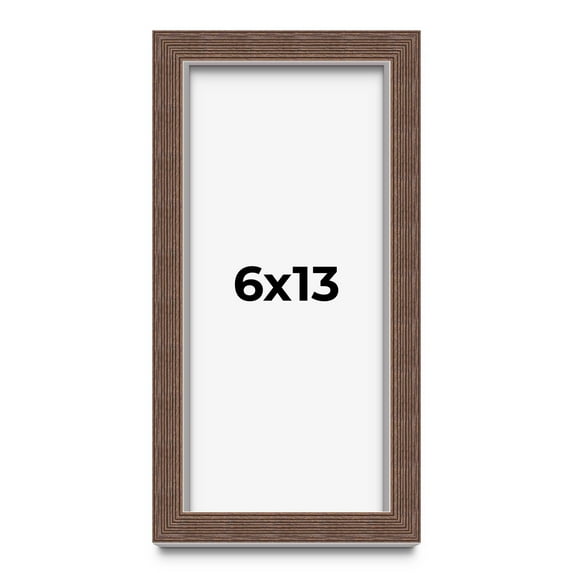 6x13 Shadow Box Frame Brown | 1.125 inches Deep Real Wood Rustic Shadowbox Display Frame | UV