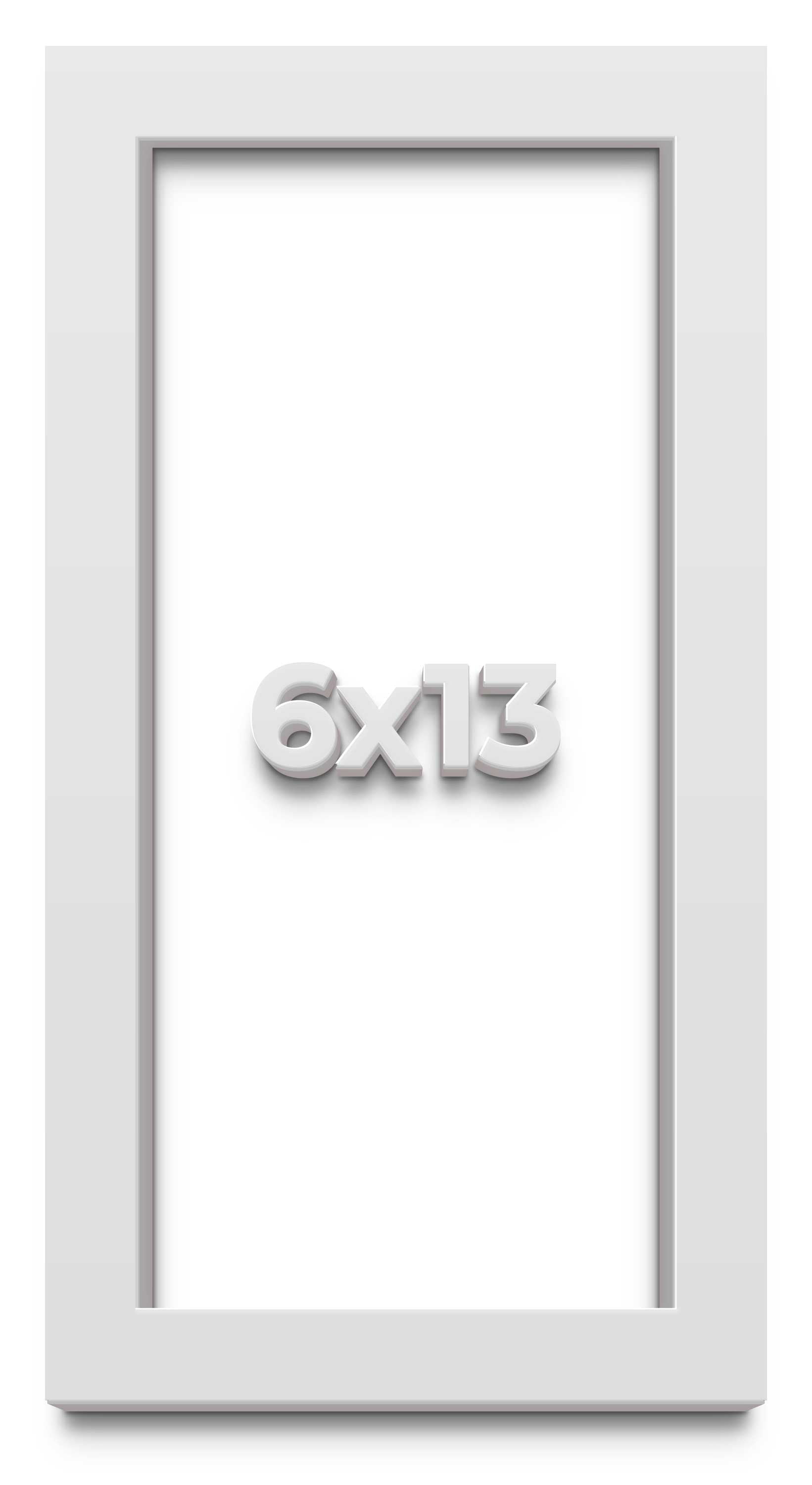 6x13 Shadow Box High Gloss White Display Frame | 1.625 Inches Deep | 1 ...